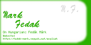mark fedak business card