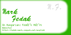 mark fedak business card